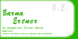 barna ertner business card